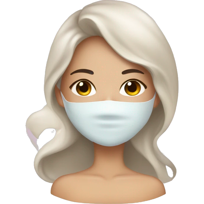 pretty brunette girl sleeping with cream coloured face mask spa emoji