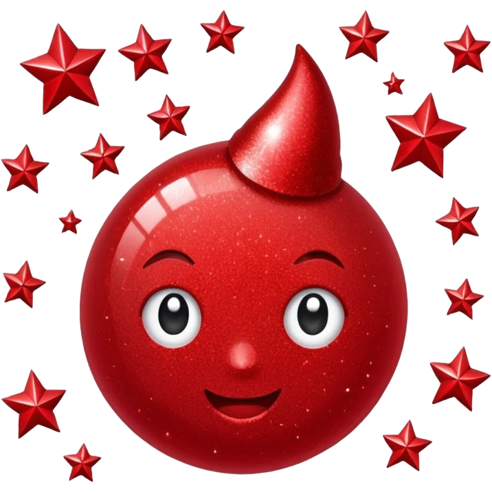 red glitter natal emoji