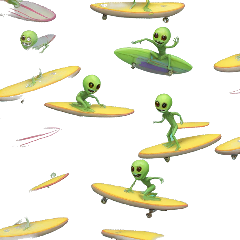 alien surfing emoji