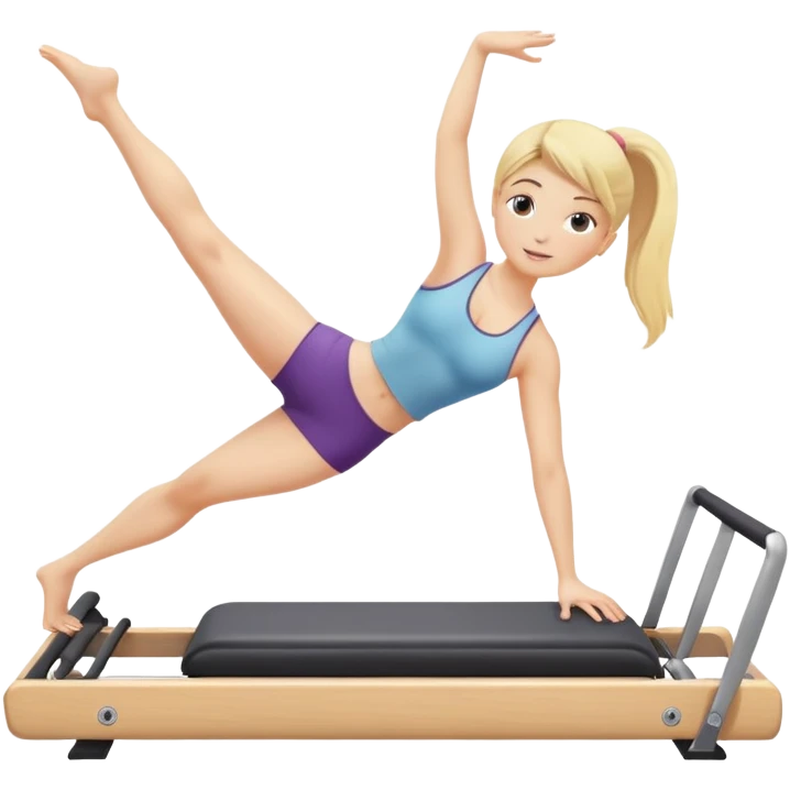 blonde girl pilates emoji