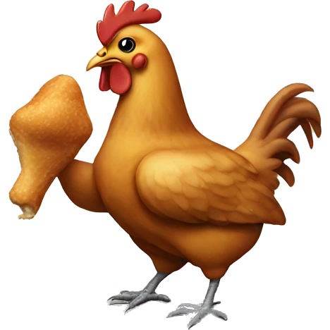 Chicken eating chicken emoji