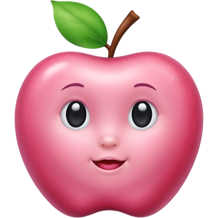 baby pink colored apple emoji