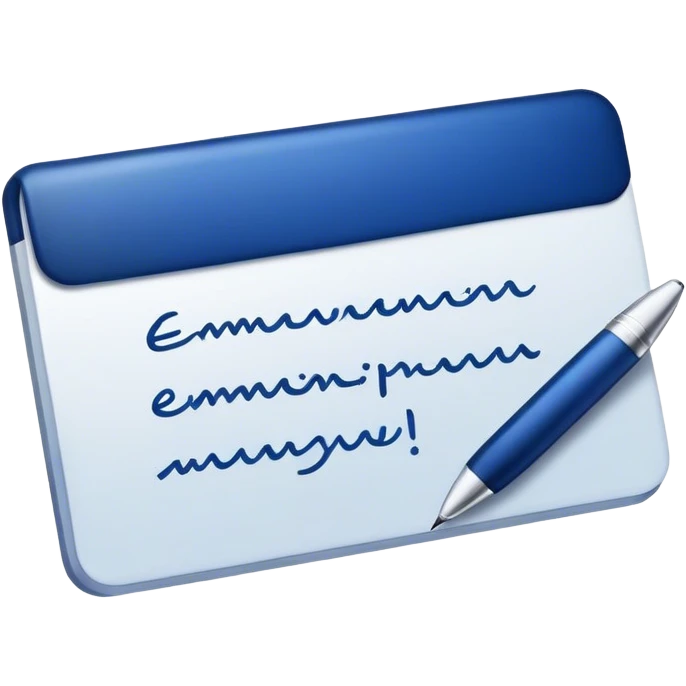 dark blue writing emoji