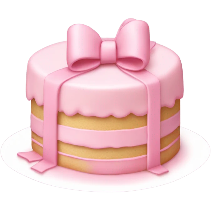 Bow light pink cake  emoji