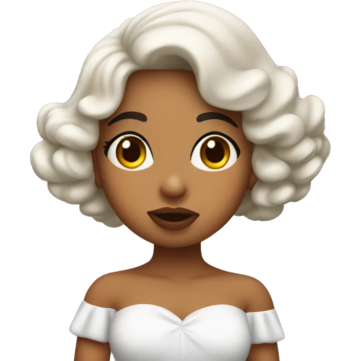 beautiful puerto rican girl blows a kiss emoji