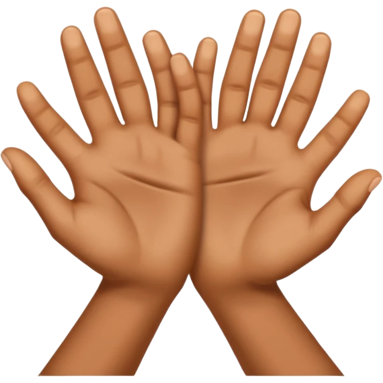 hand on top hand on bottom emoji