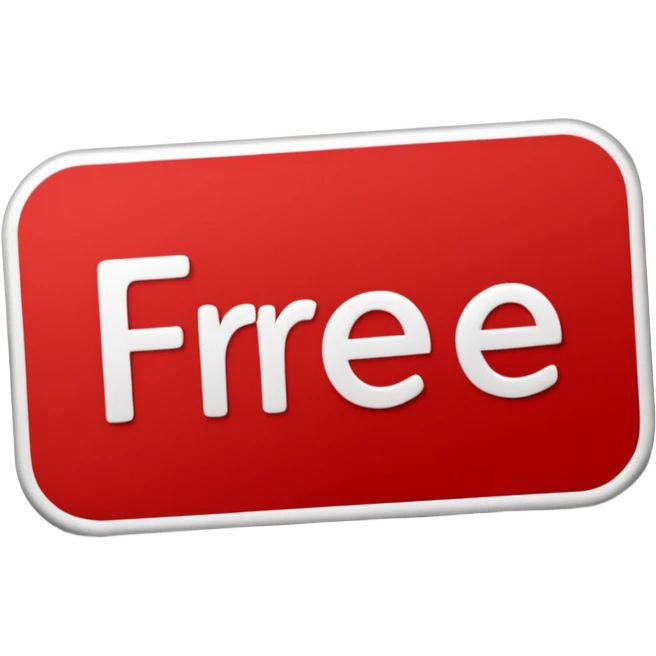 یه استیکر بساز با کلمه رایگان قرمز رنگ emoji