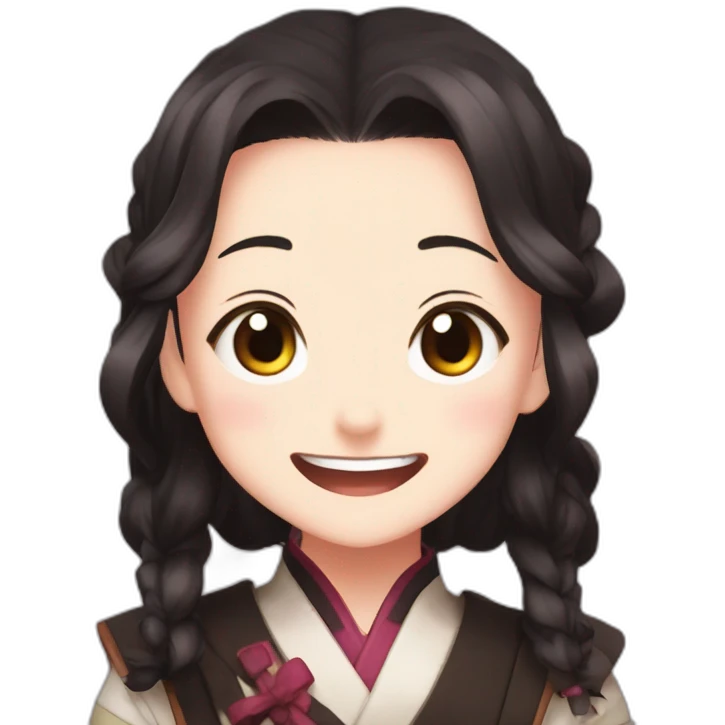 excited nezuko from demon slayer emoji