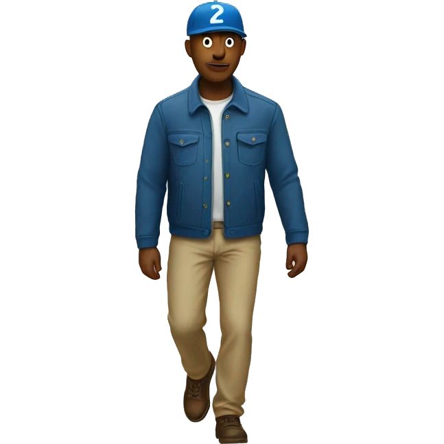 cap on walking man emoji
