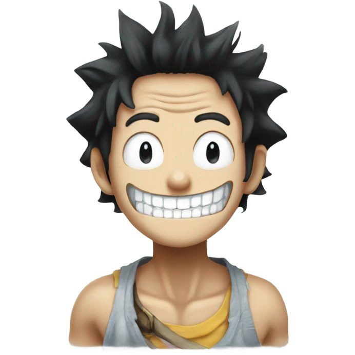 Silver tooth luffy emoji