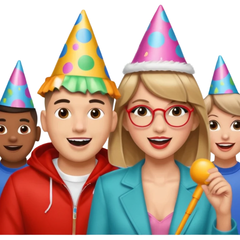 bad bunny, taylor swift singing together emoji