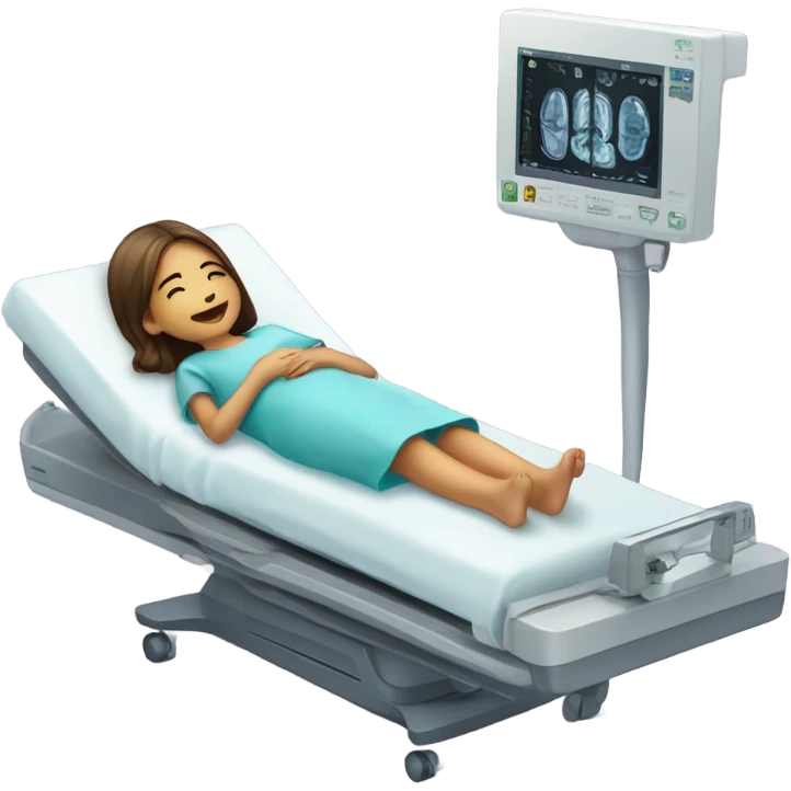 girl getting ct scan emoji