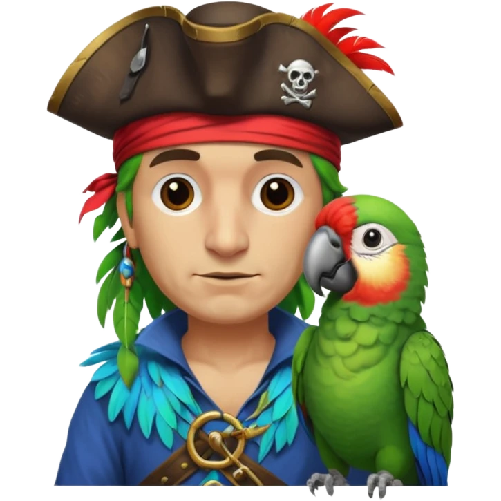 pirate and parrot emoji