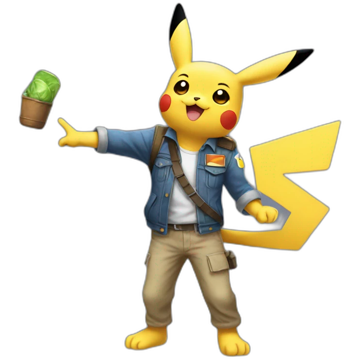saluting pikachu emoji