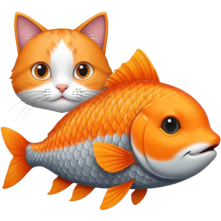 Fish with cat  emoji