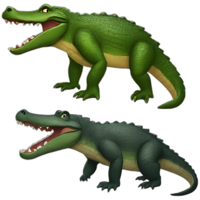 Alligator vs Bear emoji