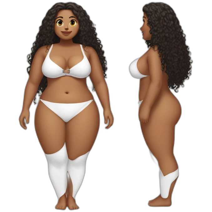 full-body-curvy-beauty-in-a-white-understaffed bikini-both-sides emoji