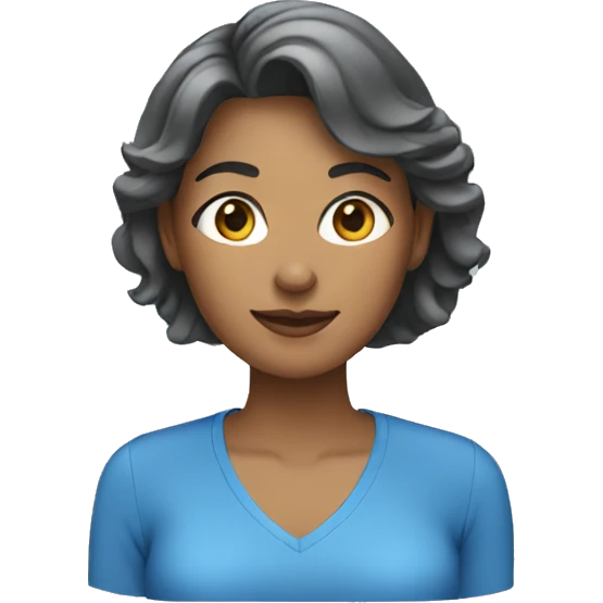 Woman wearing a blue shirt emoji