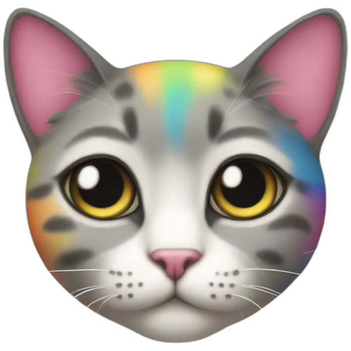 Rainbow cat emoji