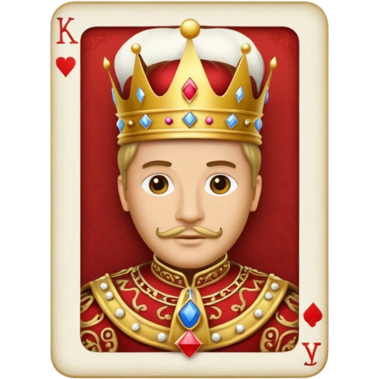 Solitaire card king emoji
