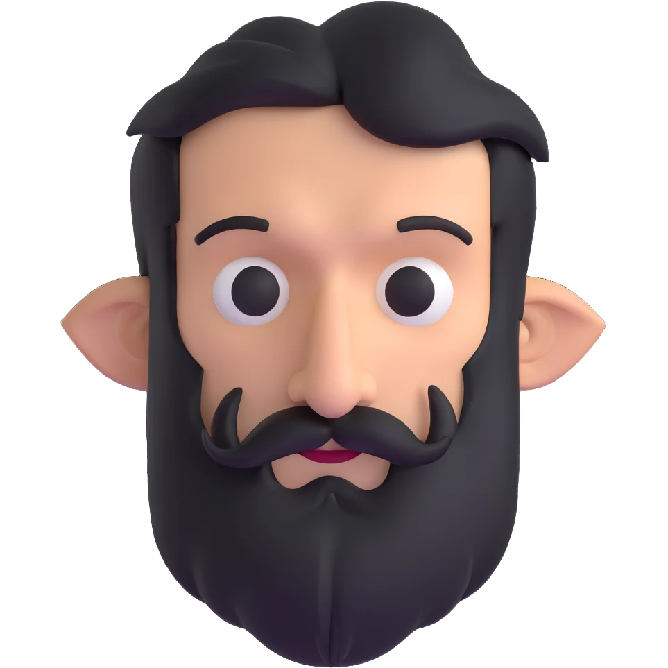 hairy man with a crooked nose emoji