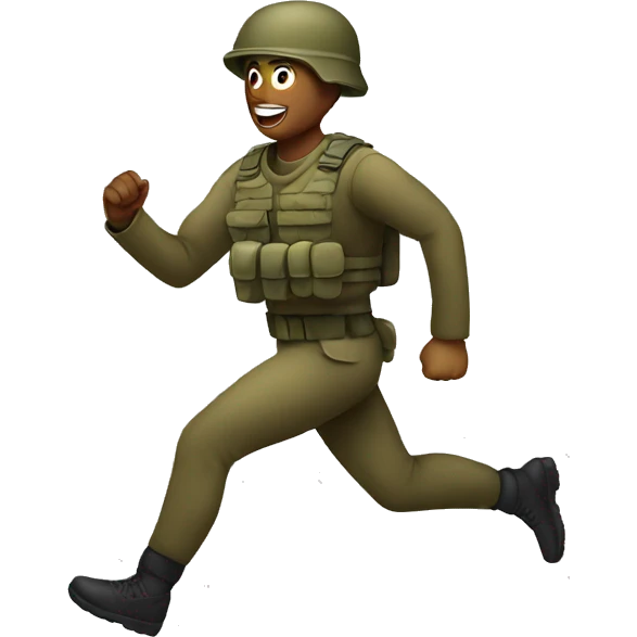 emoji solider running emoji