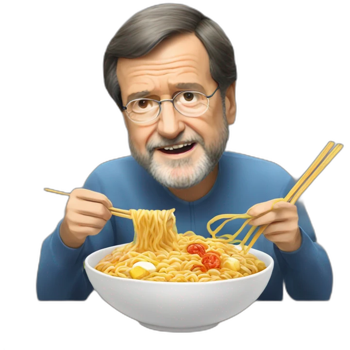 mariano rajoy eating ramen emoji