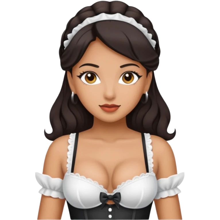 Sexy Latina maid showing off her fat ass and body in some sexy maid lingerie emoji