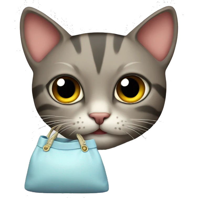 cat holding bag emoji