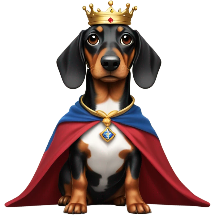 Queen sausage dog emoji