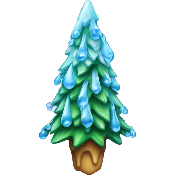 Christmas tree with icicles emoji