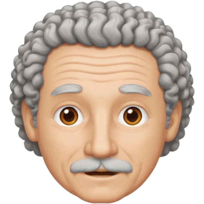 Old white man, curly hair, no beard, no mustache emoji