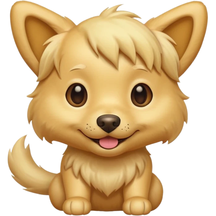 blond dog emoji