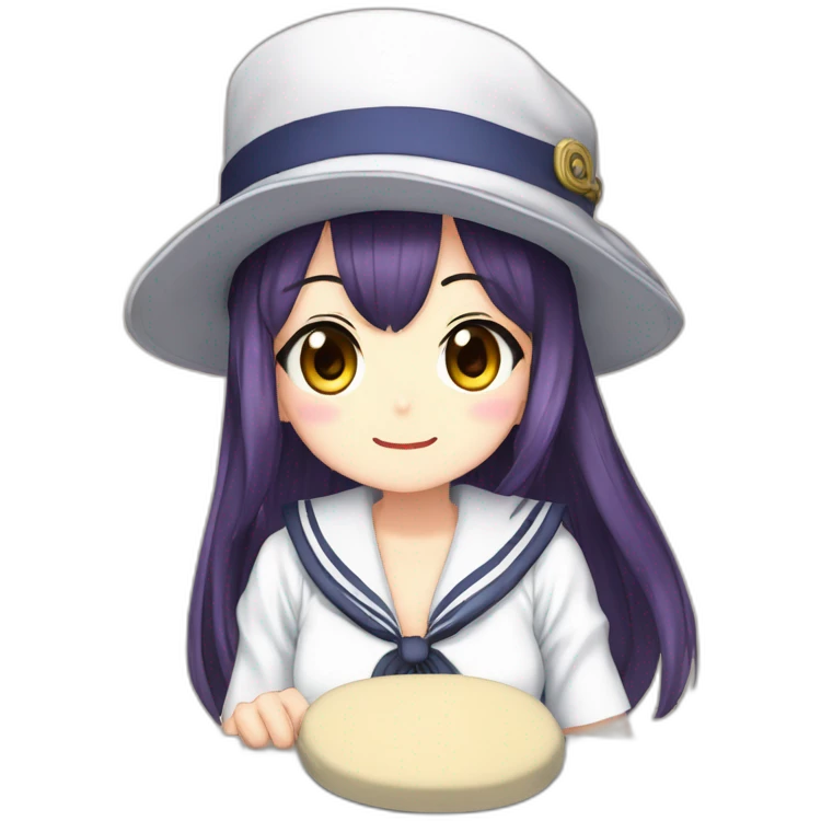 hanako toilet bound yokai hat sailor hat anime emoji
