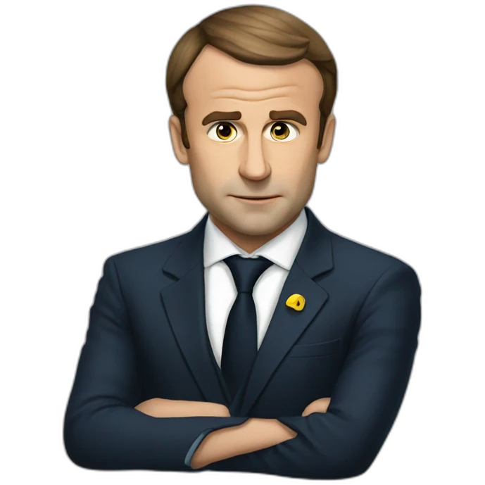 macron thinking emoji