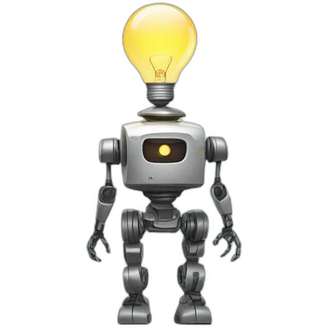 robot with lamp on his head emoji