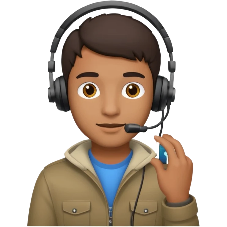 jovem pardo filmando emoji