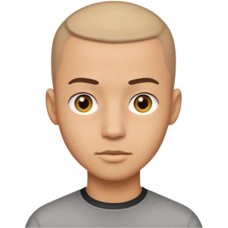 light skin man with buzzcut  emoji