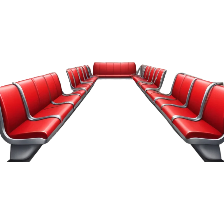 Soviet metro interior with red seats emoji