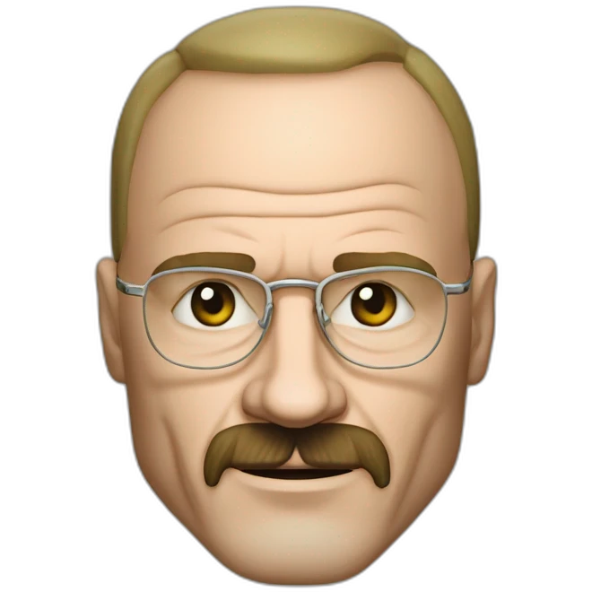 Хайзенберг из фильма Breaking bad с черными усами и темными очками  emoji