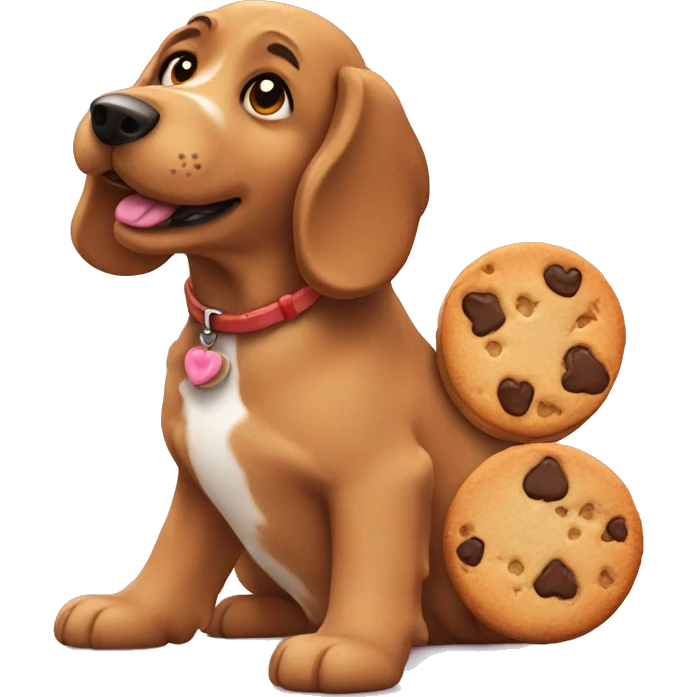 Dog with cookies  emoji