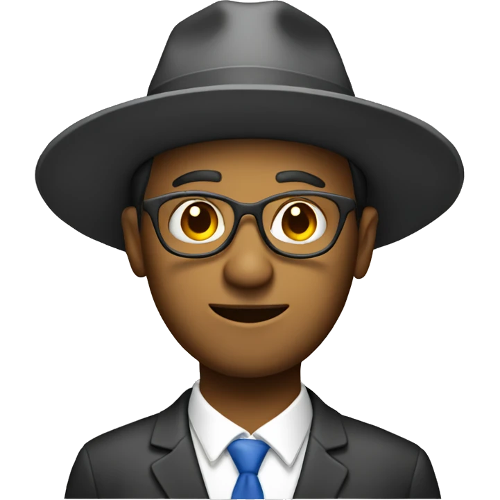Maths teacher with a hat emoji