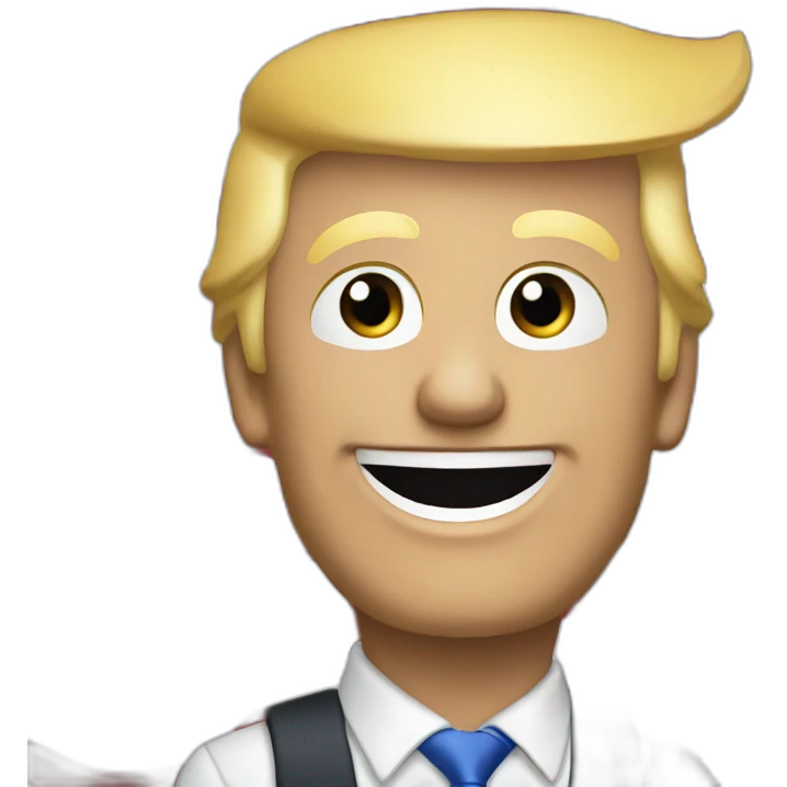 Donald trump happy with American flag  emoji