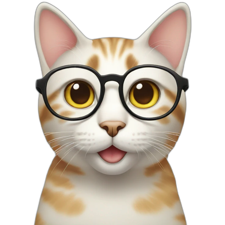 Cat with glassesu emoji