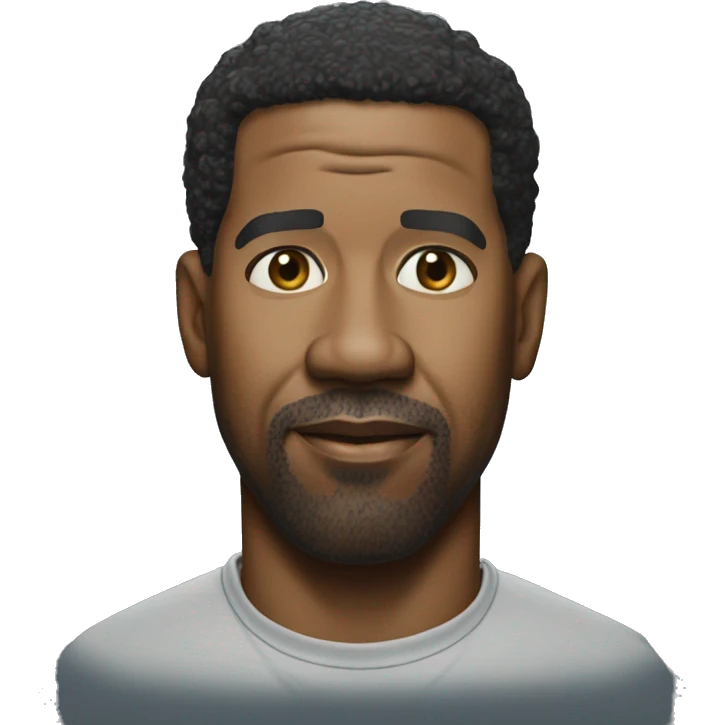 hyper realistic denzel washington wearing shirt emoji