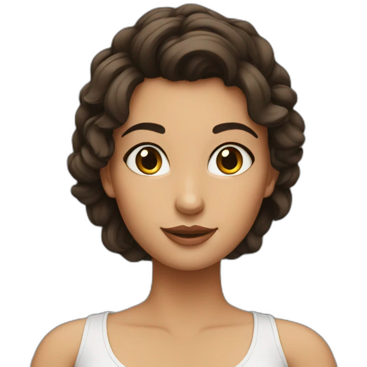 Curvy brunette girl emoji