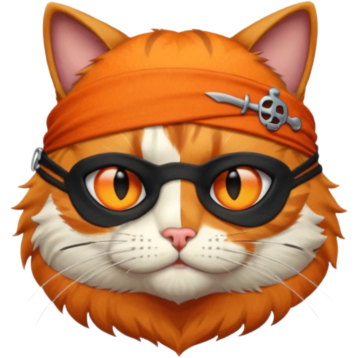 pirate cat with one closed eye emoji