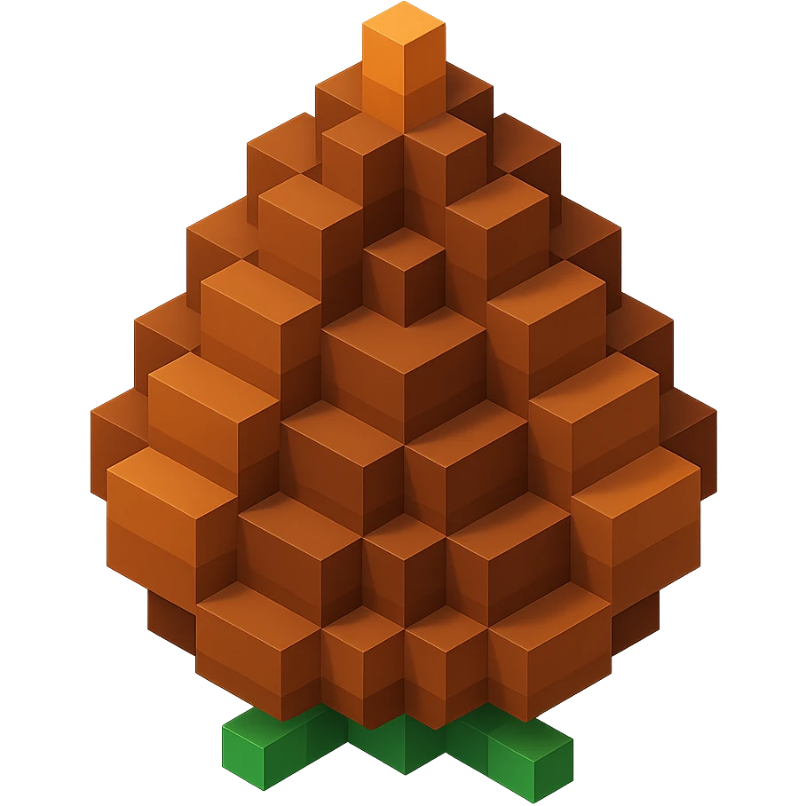 pine cone with a modern, clean look emoji