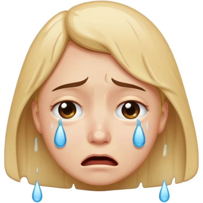 Cryng about love emoji