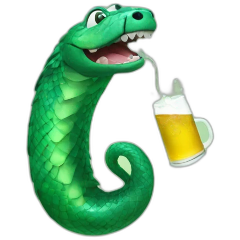 Un serpent alcoolique emoji